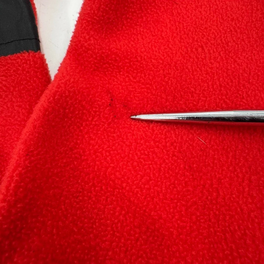 Disney Mickey Mouse‎ Full Zip Fleece Jacket Michael Embroidered Red Black Small